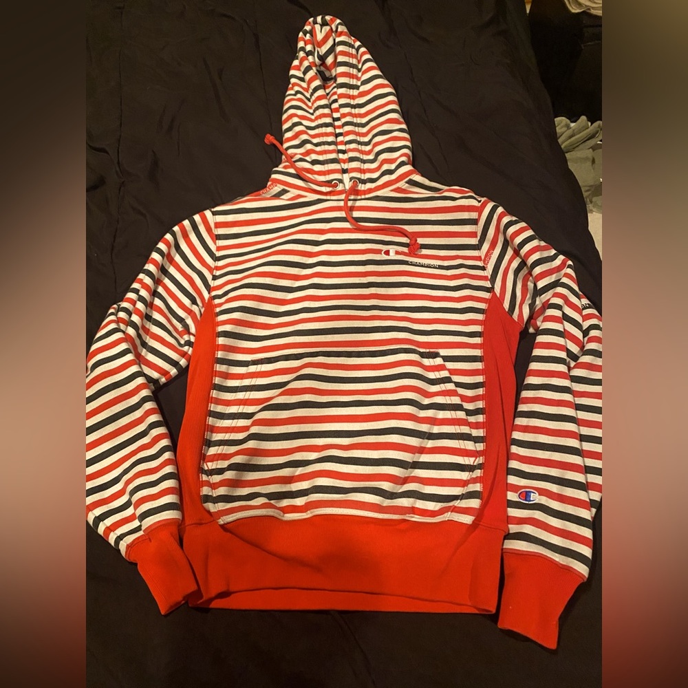 Striped champion hoodie